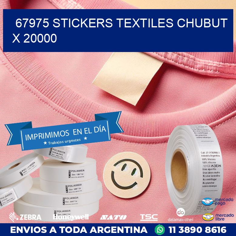 67975 STICKERS TEXTILES CHUBUT X 20000