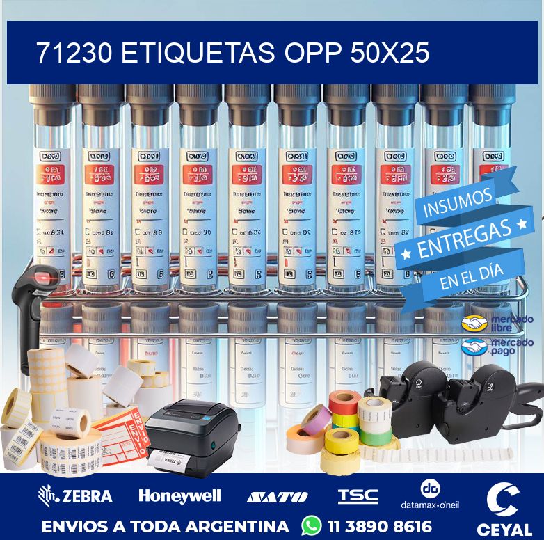 71230 ETIQUETAS OPP 50X25