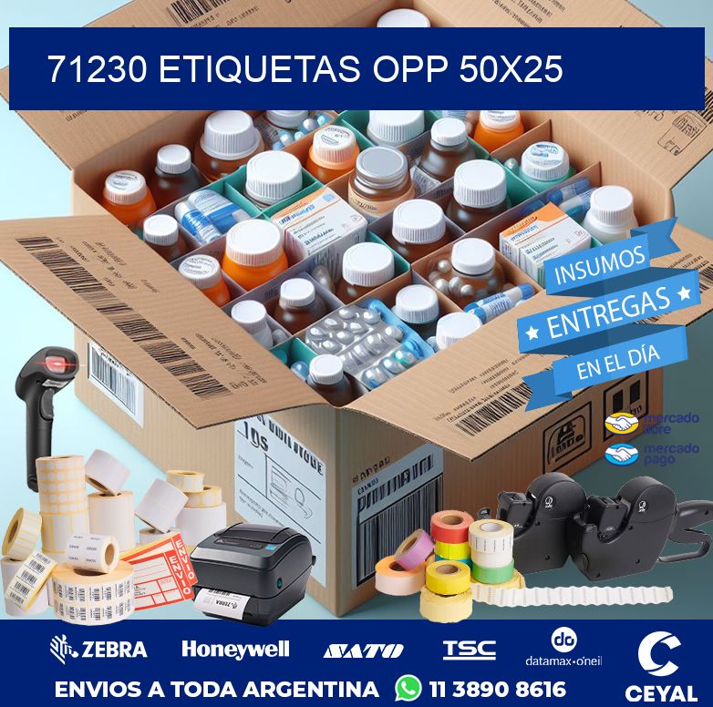 71230 ETIQUETAS OPP 50X25