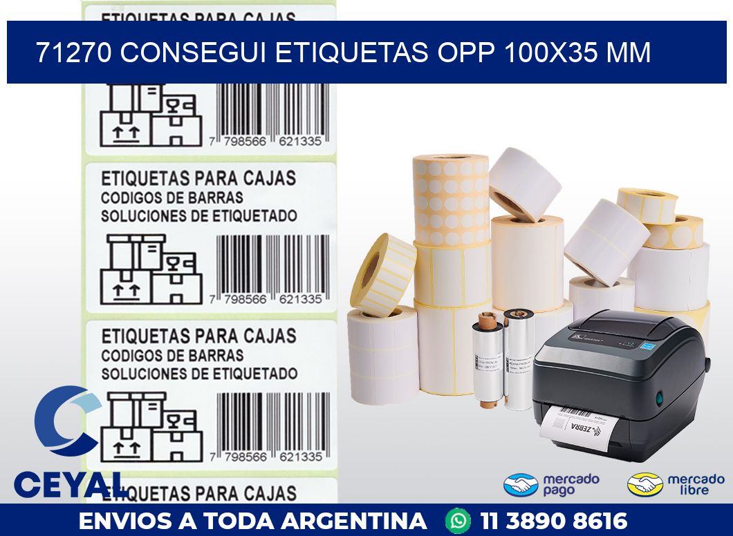 71270 CONSEGUI ETIQUETAS OPP 100X35 MM