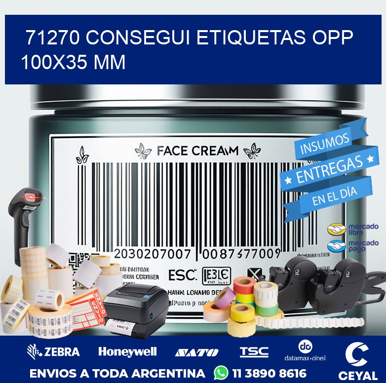 71270 CONSEGUI ETIQUETAS OPP 100X35 MM