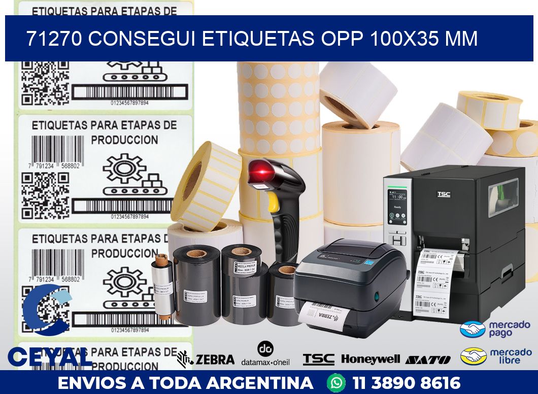 71270 CONSEGUI ETIQUETAS OPP 100X35 MM