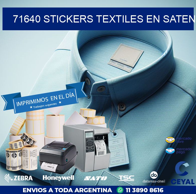 71640 STICKERS TEXTILES EN SATEN