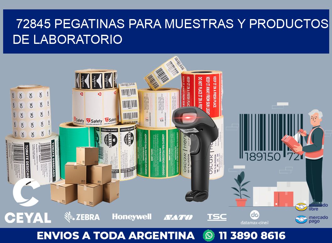 72845 PEGATINAS PARA MUESTRAS Y PRODUCTOS DE LABORATORIO