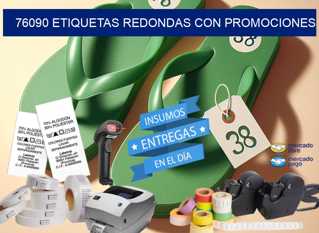 76090 ETIQUETAS REDONDAS CON PROMOCIONES