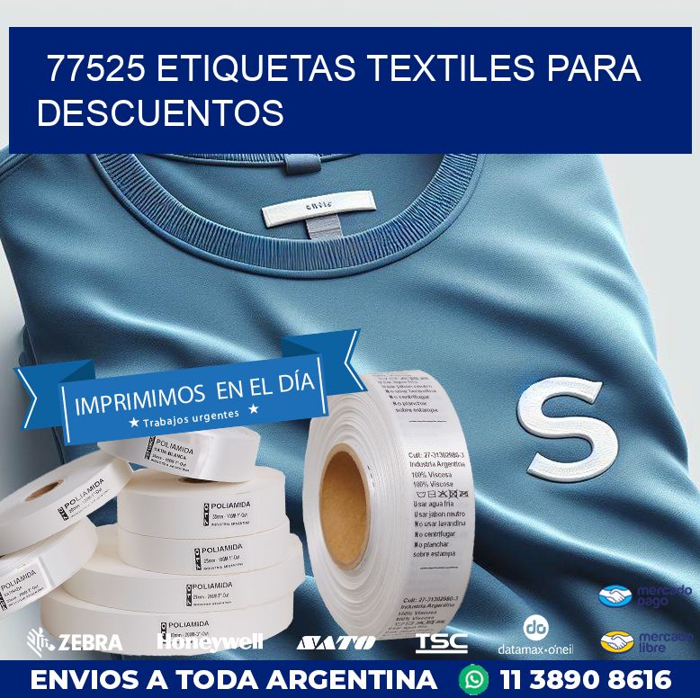 77525 ETIQUETAS TEXTILES PARA DESCUENTOS