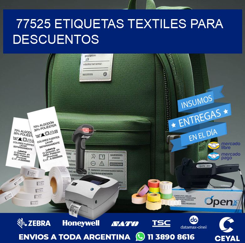 77525 ETIQUETAS TEXTILES PARA DESCUENTOS