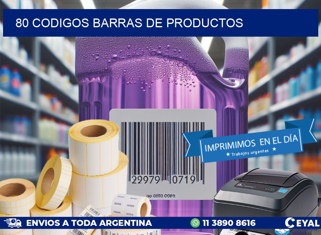 80 CODIGOS BARRAS DE PRODUCTOS