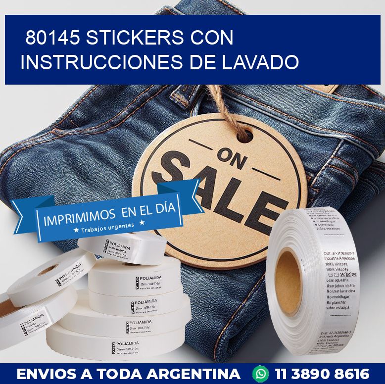 80145 STICKERS CON INSTRUCCIONES DE LAVADO