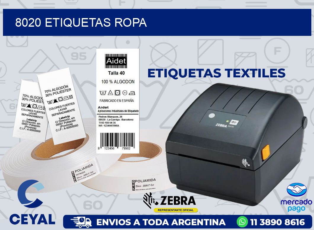 8020 ETIQUETAS ROPA