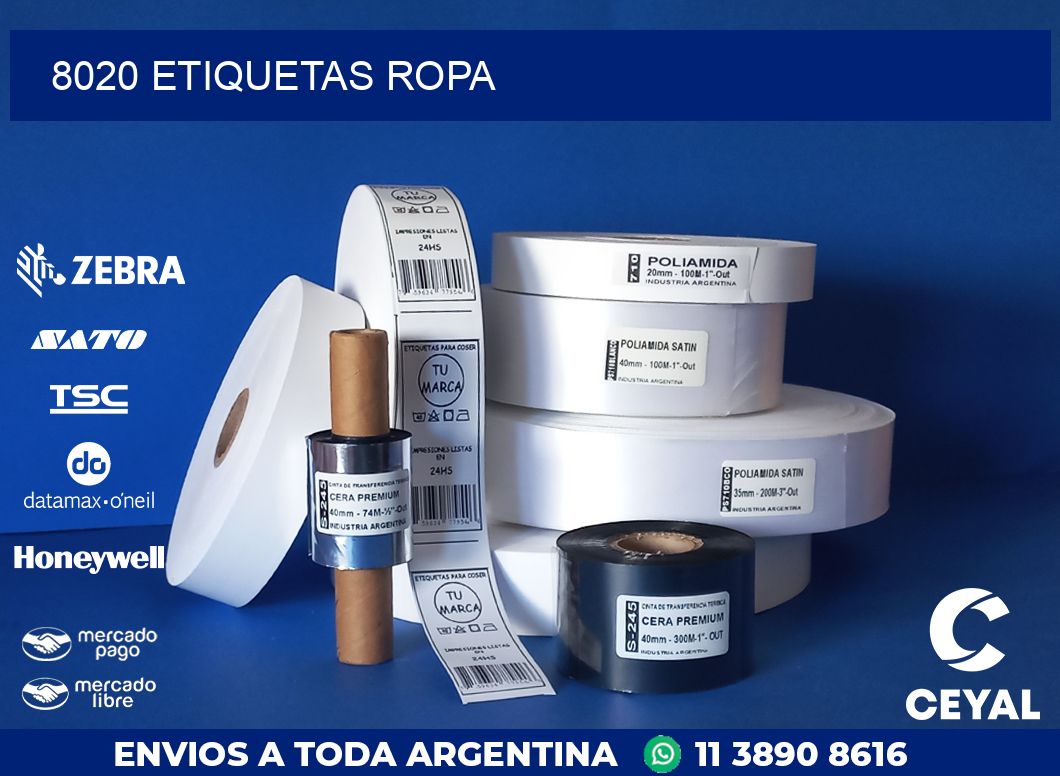 8020 ETIQUETAS ROPA