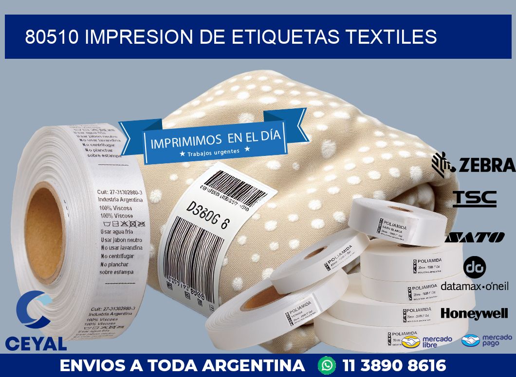 80510 IMPRESION DE ETIQUETAS TEXTILES