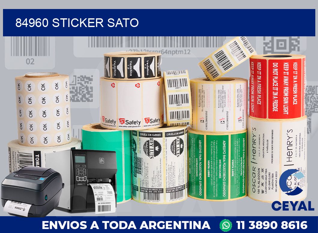 84960 sticker sato