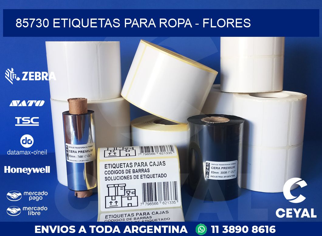 85730 ETIQUETAS PARA ROPA - FLORES
