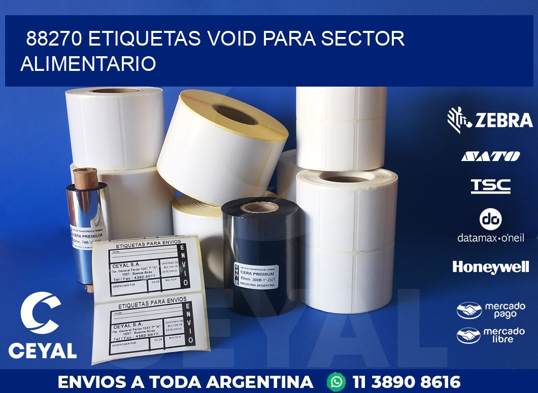 88270 ETIQUETAS VOID PARA SECTOR ALIMENTARIO