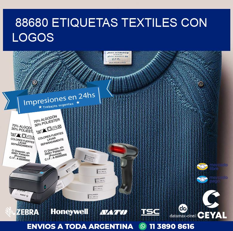 88680 ETIQUETAS TEXTILES CON LOGOS