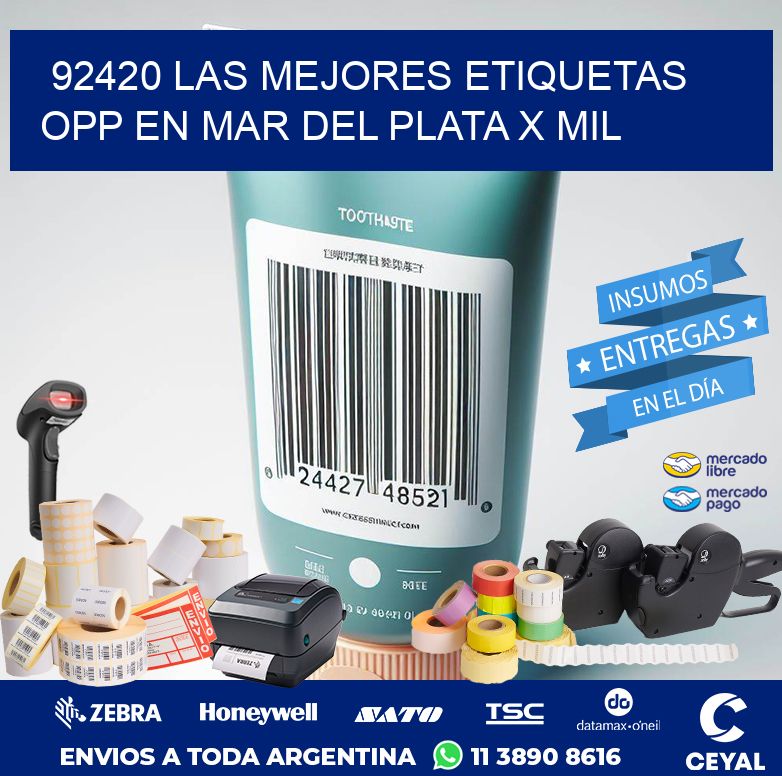 92420 LAS MEJORES ETIQUETAS OPP EN MAR DEL PLATA X MIL