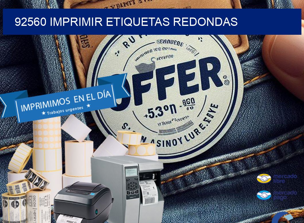 92560 IMPRIMIR ETIQUETAS REDONDAS