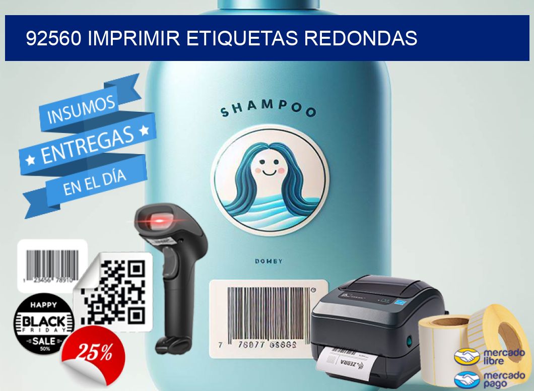 92560 IMPRIMIR ETIQUETAS REDONDAS