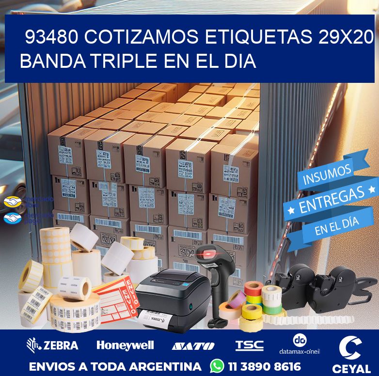 93480 COTIZAMOS ETIQUETAS 29X20 BANDA TRIPLE EN EL DIA