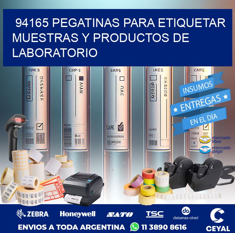 94165 PEGATINAS PARA ETIQUETAR MUESTRAS Y PRODUCTOS DE LABORATORIO