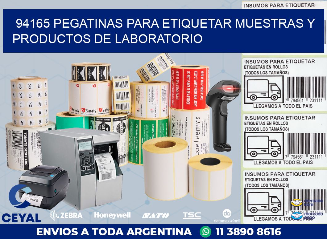 94165 PEGATINAS PARA ETIQUETAR MUESTRAS Y PRODUCTOS DE LABORATORIO