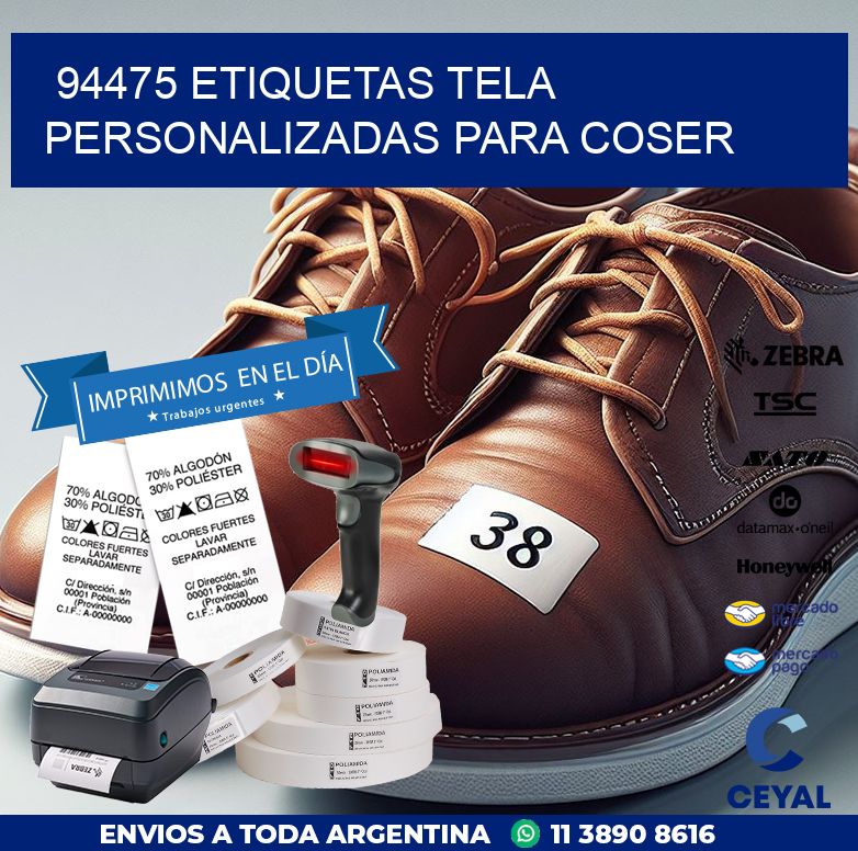 94475 ETIQUETAS TELA PERSONALIZADAS PARA COSER