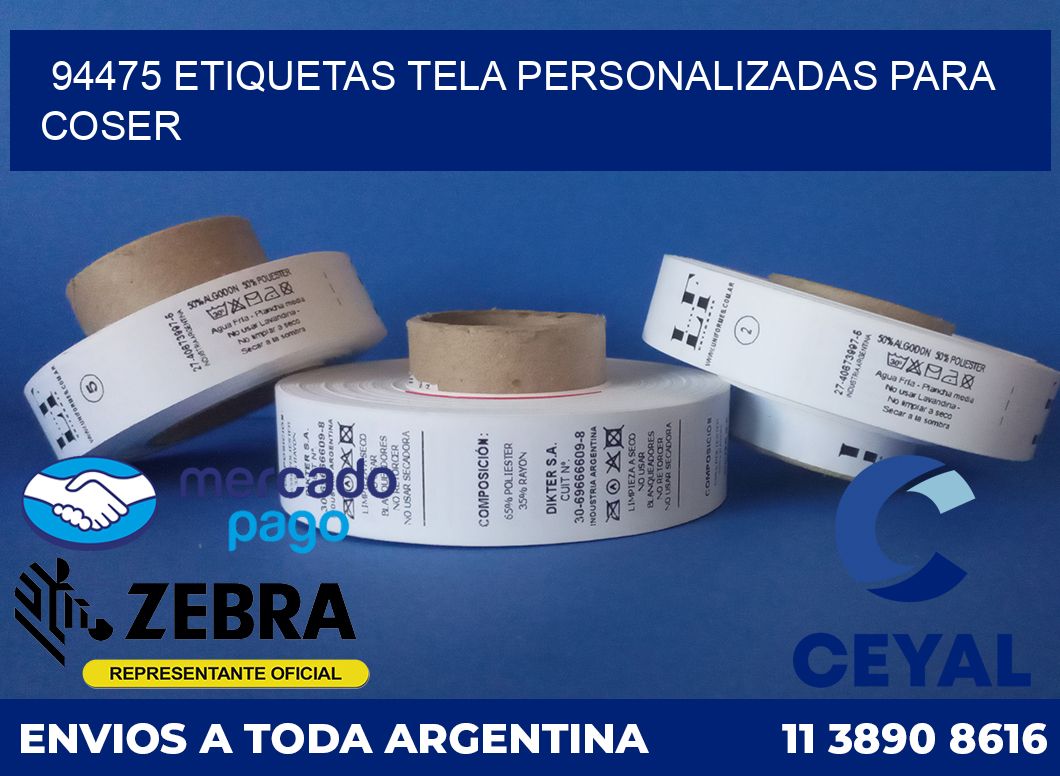 94475 ETIQUETAS TELA PERSONALIZADAS PARA COSER
