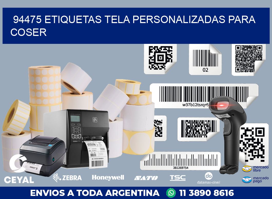 94475 ETIQUETAS TELA PERSONALIZADAS PARA COSER