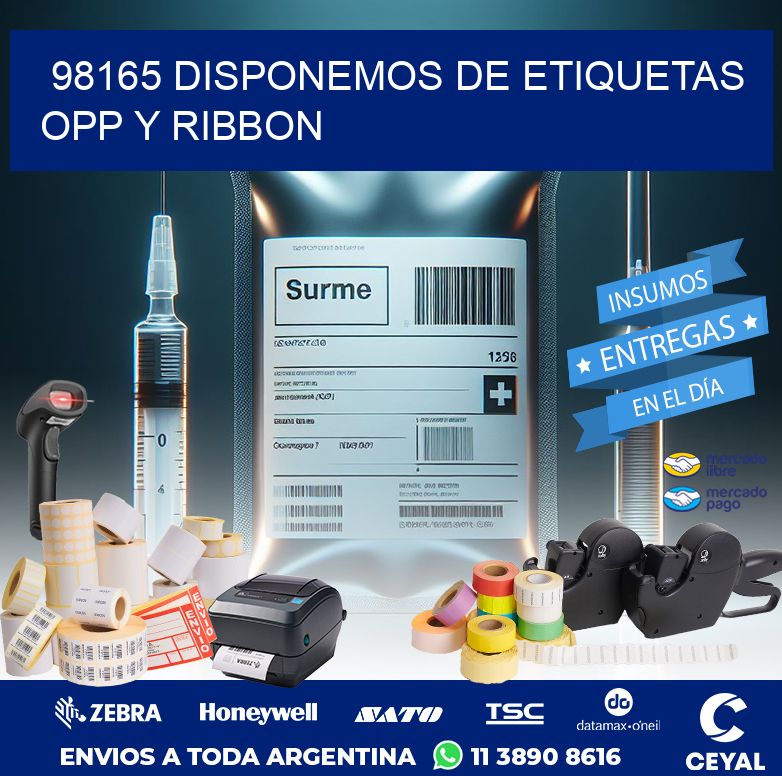 98165 DISPONEMOS DE ETIQUETAS OPP Y RIBBON