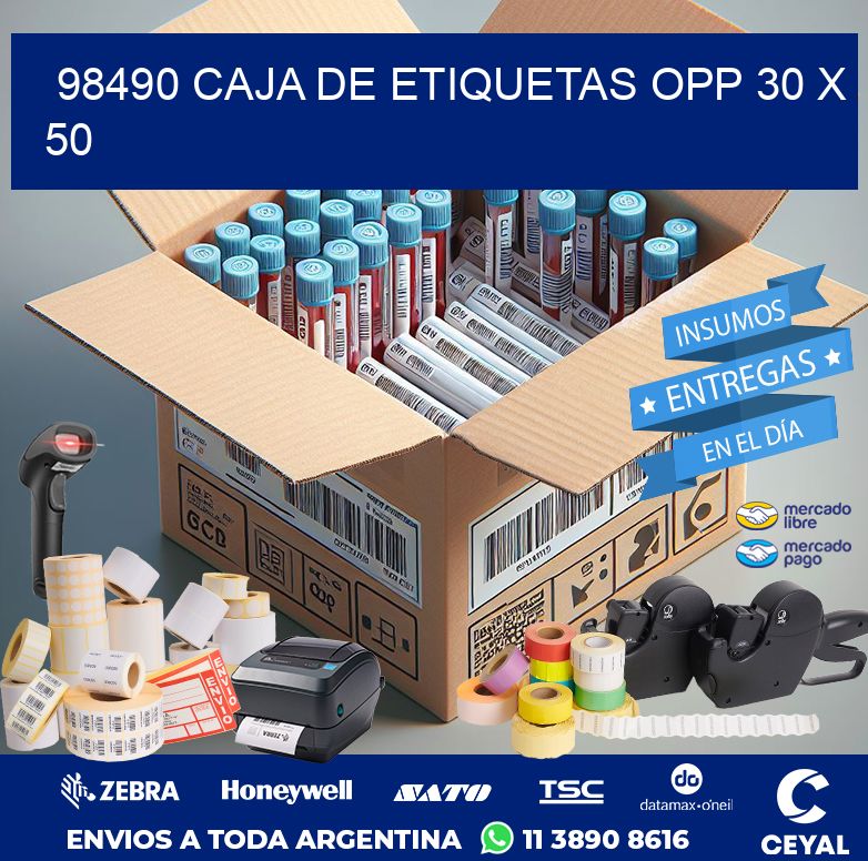 98490 CAJA DE ETIQUETAS OPP 30 X 50