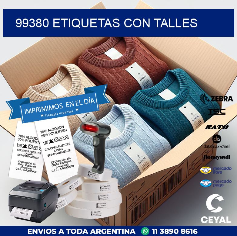 99380 ETIQUETAS CON TALLES