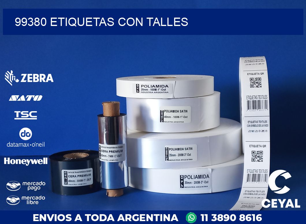 99380 ETIQUETAS CON TALLES