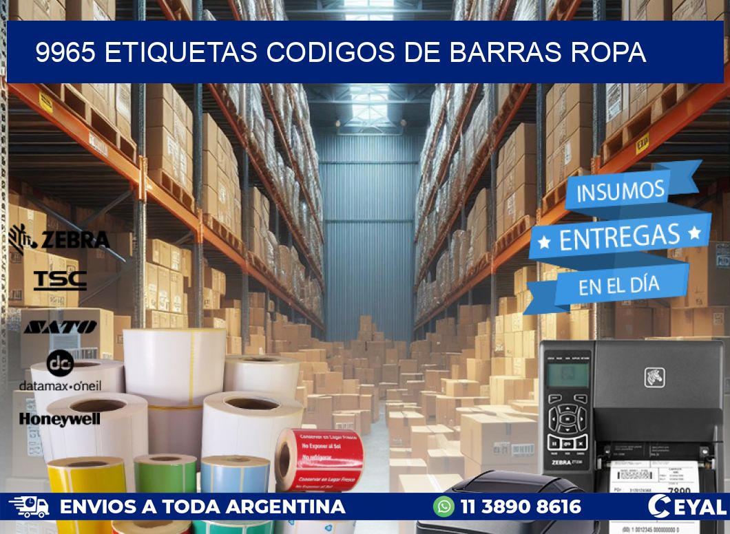 9965 ETIQUETAS CODIGOS DE BARRAS ROPA