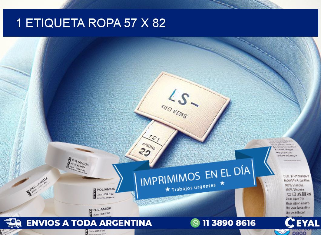 1 ETIQUETA ROPA 57 x 82