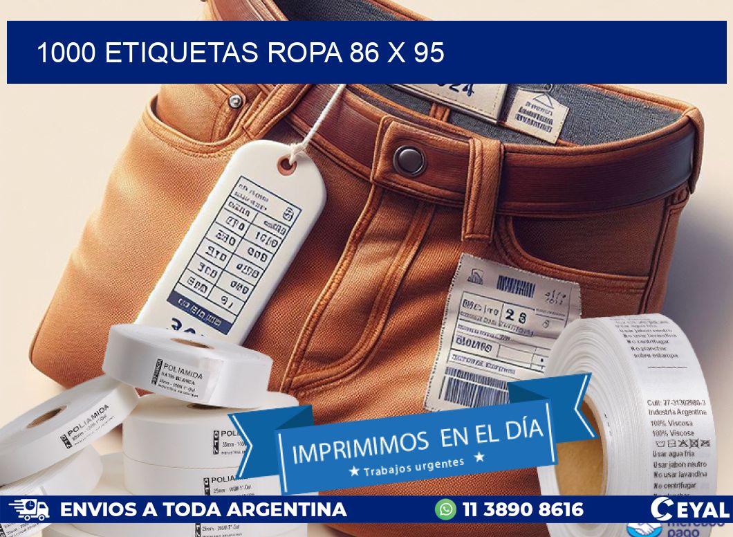 1000 ETIQUETAS ROPA 86 x 95