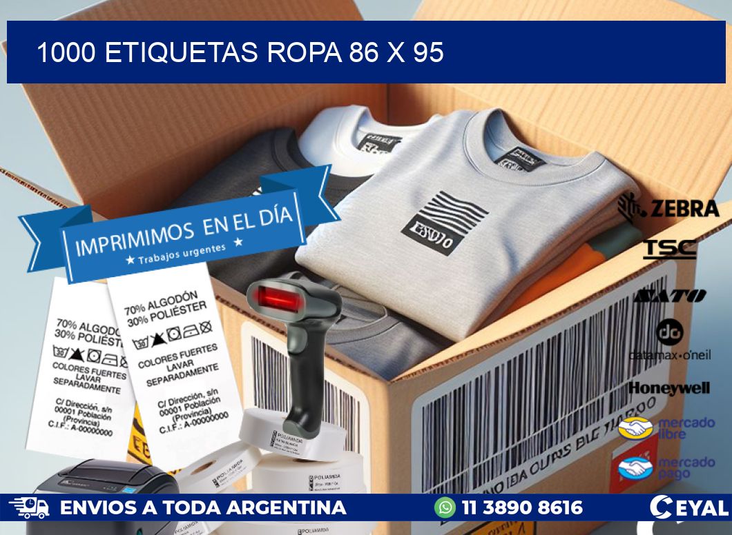 1000 ETIQUETAS ROPA 86 x 95