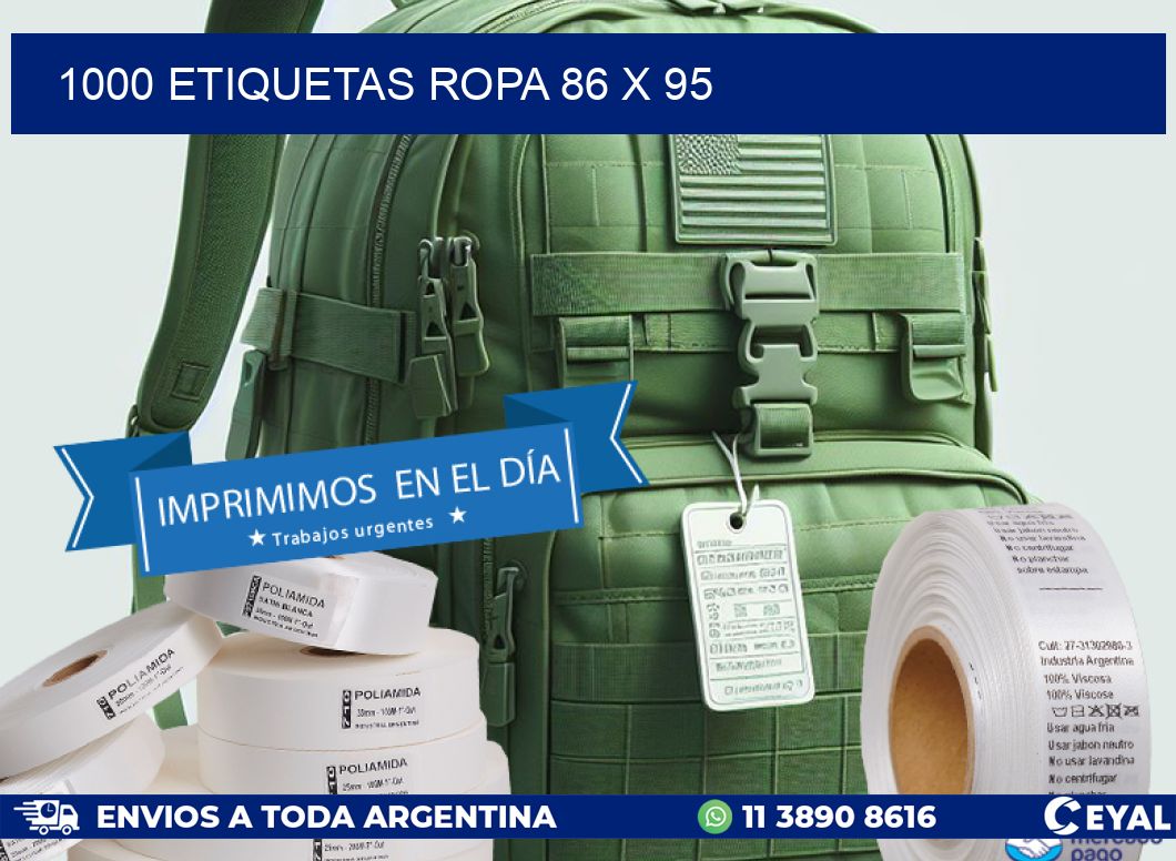 1000 ETIQUETAS ROPA 86 x 95