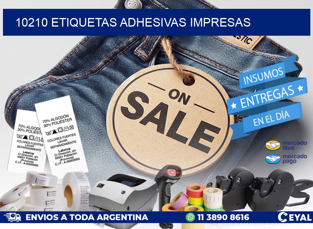 10210 ETIQUETAS ADHESIVAS IMPRESAS