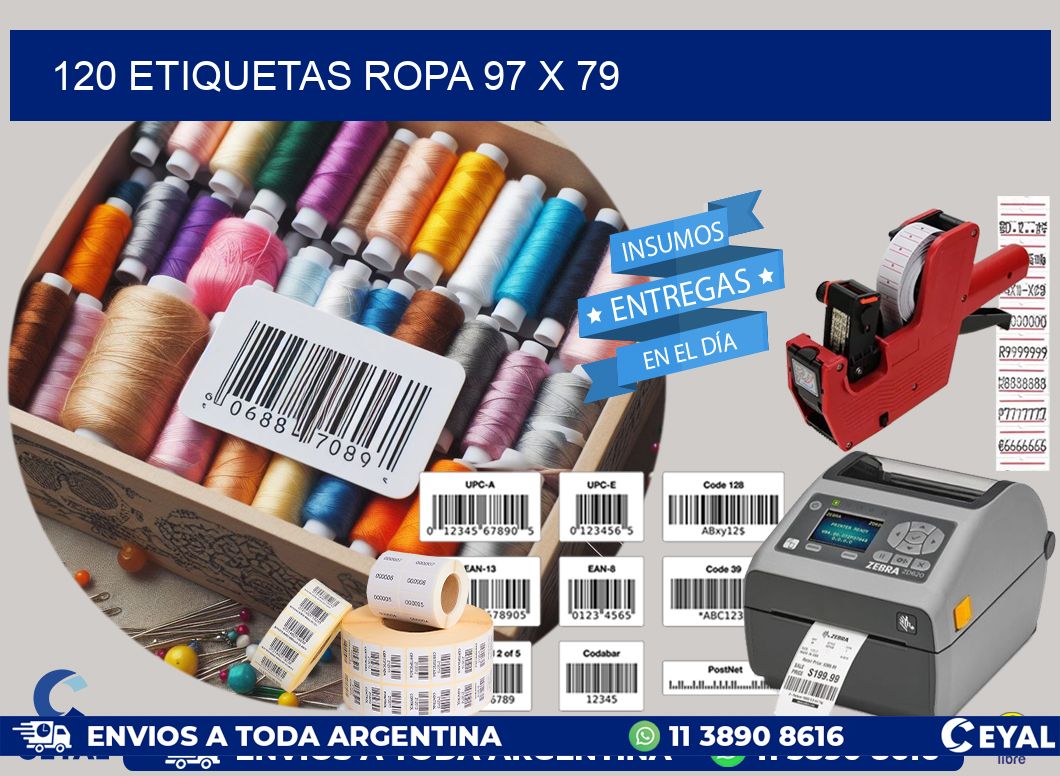 120 ETIQUETAS ROPA 97 x 79
