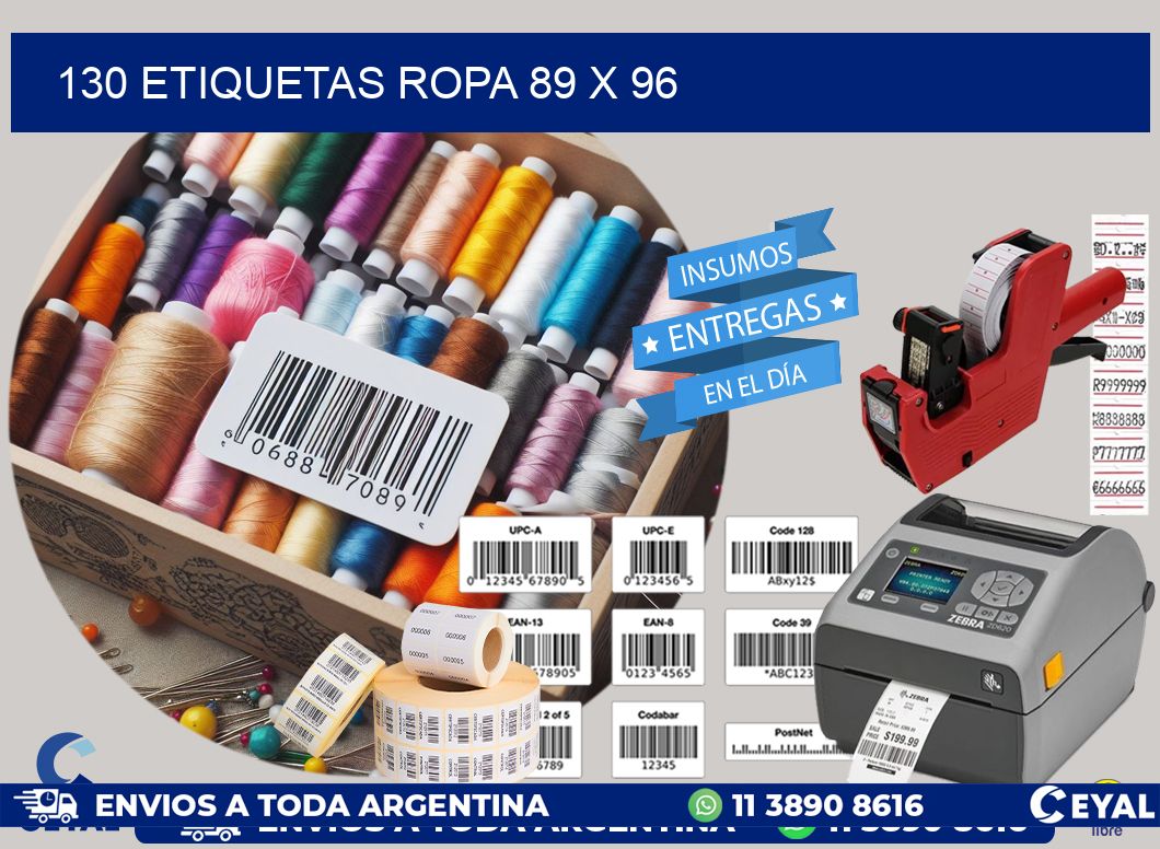 130 ETIQUETAS ROPA 89 x 96