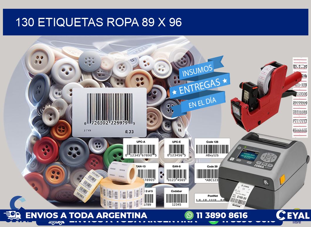 130 ETIQUETAS ROPA 89 x 96