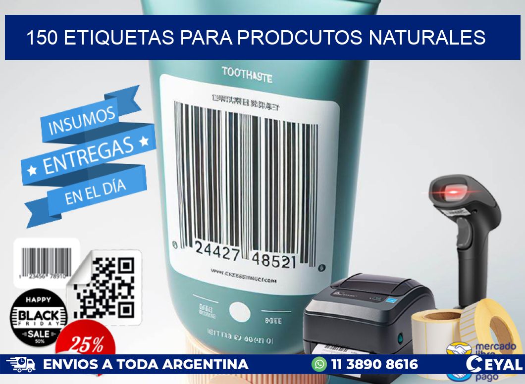 150 ETIQUETAS PARA PRODCUTOS NATURALES
