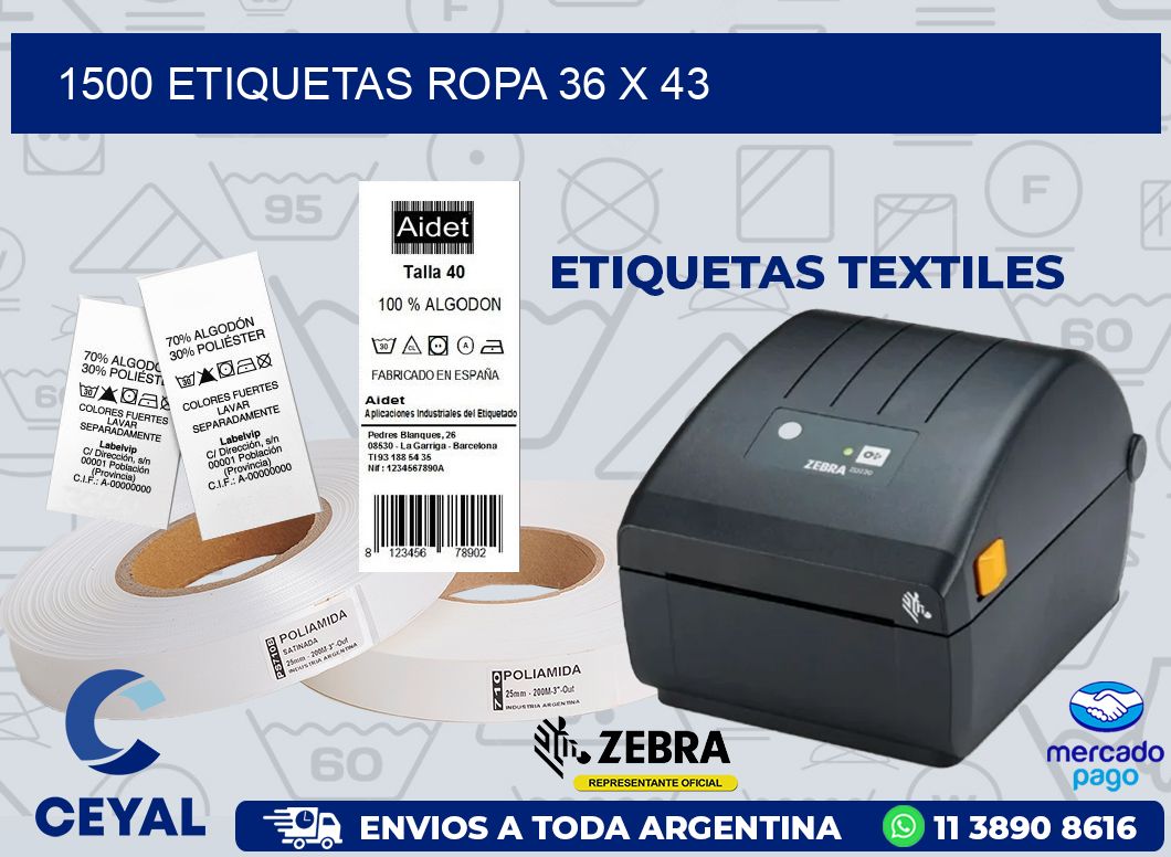 1500 ETIQUETAS ROPA 36 x 43