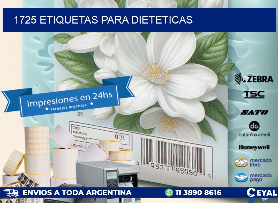 1725 ETIQUETAS PARA DIETETICAS