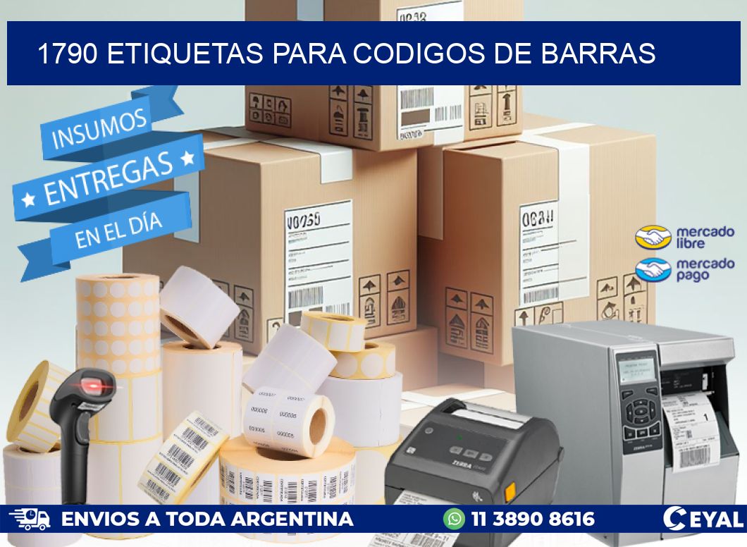 1790 ETIQUETAS PARA CODIGOS DE BARRAS