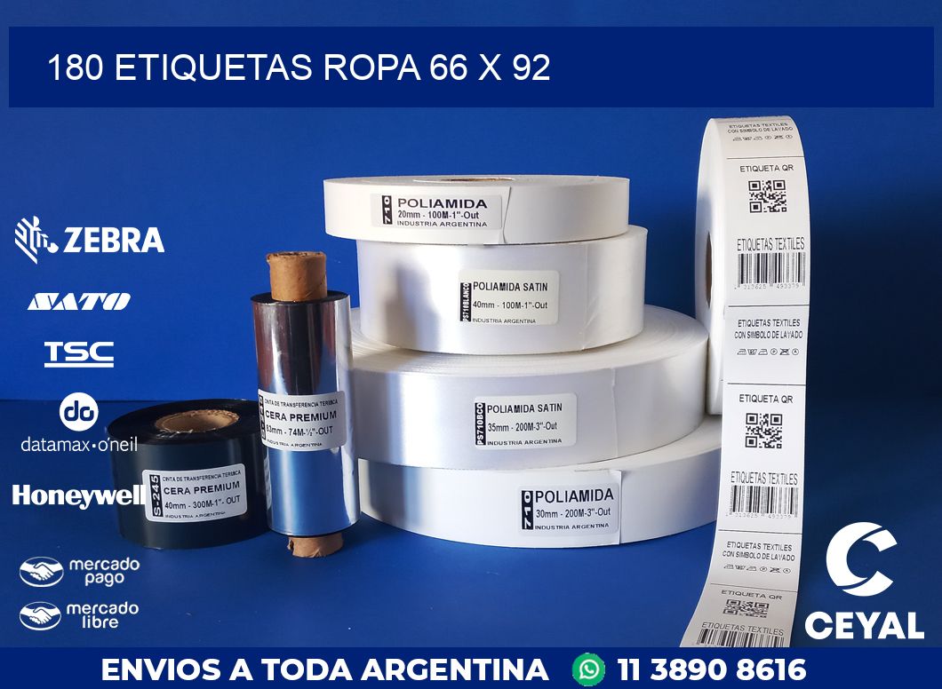 180 ETIQUETAS ROPA 66 x 92