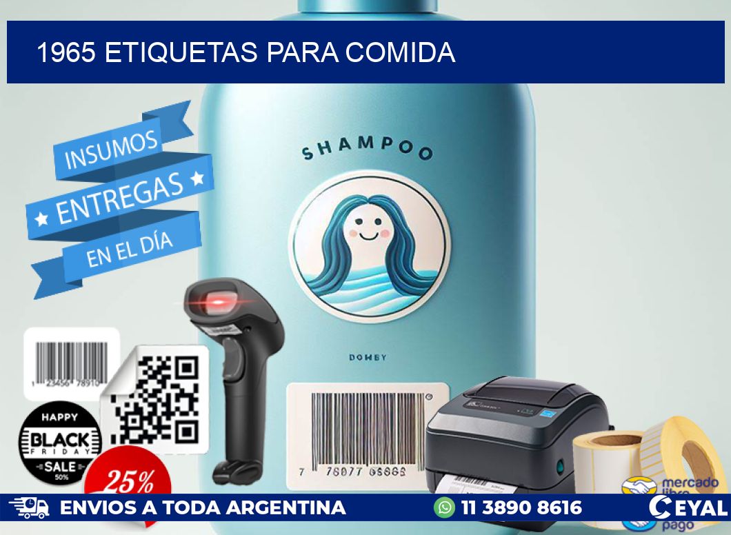 1965 ETIQUETAS PARA COMIDA