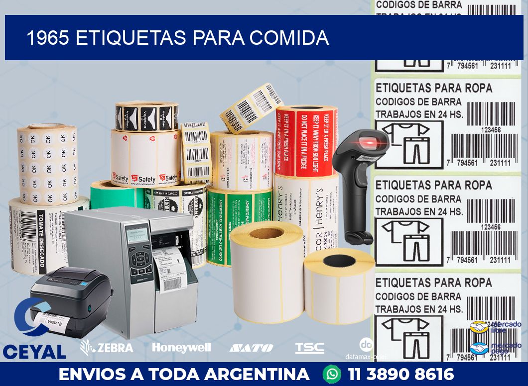 1965 ETIQUETAS PARA COMIDA