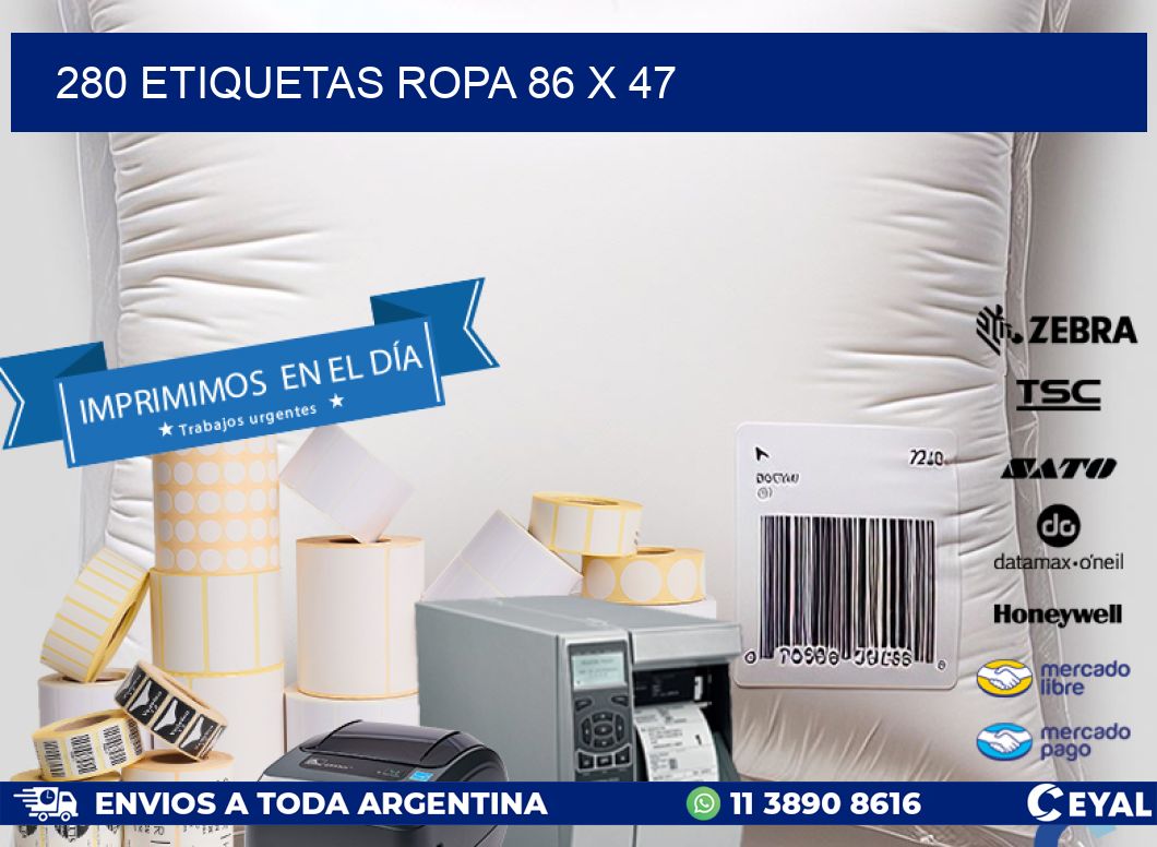 280 ETIQUETAS ROPA 86 x 47